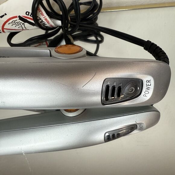 INSTYLER Rotating Spinning Hot Brush Straightener Curling Iron 1.25" Silver TEST - Picture 5 of 10